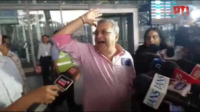 Watch: TMC MP Kalyan Banerjee heckled with ‘Chor Chor’ chants at Kolkata airport; loses cool | India News