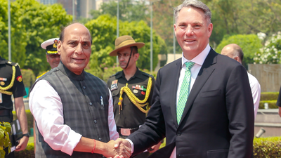 Rajnath, Australian defence minister underscore maritime freedom, supply chain security in Delhi talks; work on finalising joint maritime security collaboration Roadmap | India News