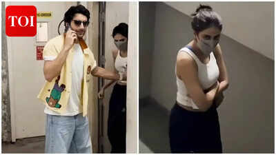 Ibrahim Ali Khan pushes Palak Tiwari behind him as paparazzi surround them after movie date; video goes viral |