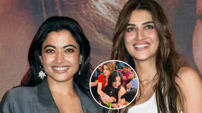 Cocktail 2 Promotion: Kriti Sanon wins hearts for shielding terrified Rashmika Mandanna from mob during ‘Cocktail 2’ promotions: ‘Like a younger sister’ | Hindi Movie News