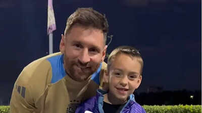 Watch: Young fan teaches Lionel Messi a new celebration after historic FIFA World Cup hat-trick | Football News