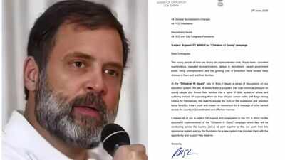 ‘Youth facing unprecedented crisis’: Rahul Gandhi writes to party leaders, urges nationwide push for ‘Chhatron Ki Goonj’ campaign | India News