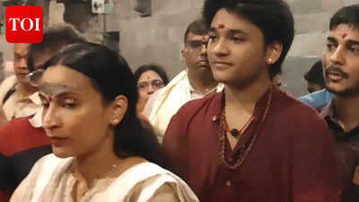 Aishwarya Rajinikanth visits Tiruvannamalai temple; ‘Texla’ director seeks blessings with son Linga ahead of birthday |