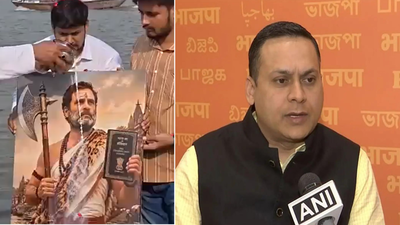 ‘Insult to Hindu faith’: BJP slams Congress for depicting Rahul Gandhi as Lord Parshuram; row erupts | India News