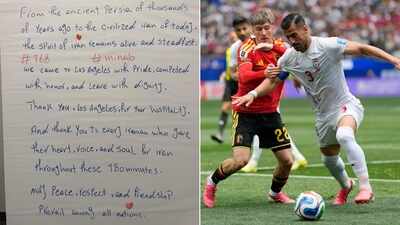 ‘We came to Los Angeles with pride, competed with honor’: Defiant Iran leave handwritten note about ‘dignity’ after Belgium draw in FIFA World Cup | Football News
