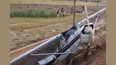 Cessna crash lands near Highway in UP; trainee pilot unhurt | India News