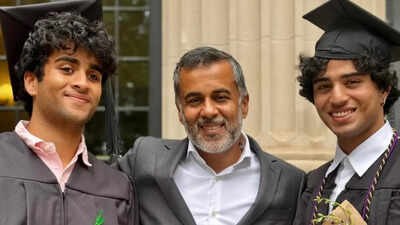 Chetan Bhagat’s twin sons graduate from Princeton university, Dartmouth college, he pens emotional note: ‘If I grew up in the home of a famous dad surrounded by Bollywood…’ |
