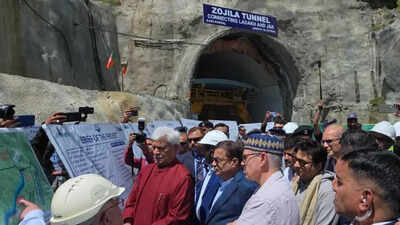 Gadkari sets off final ‘breakthrough’ blast in Zoji La tunnel, signals early completion | India News
