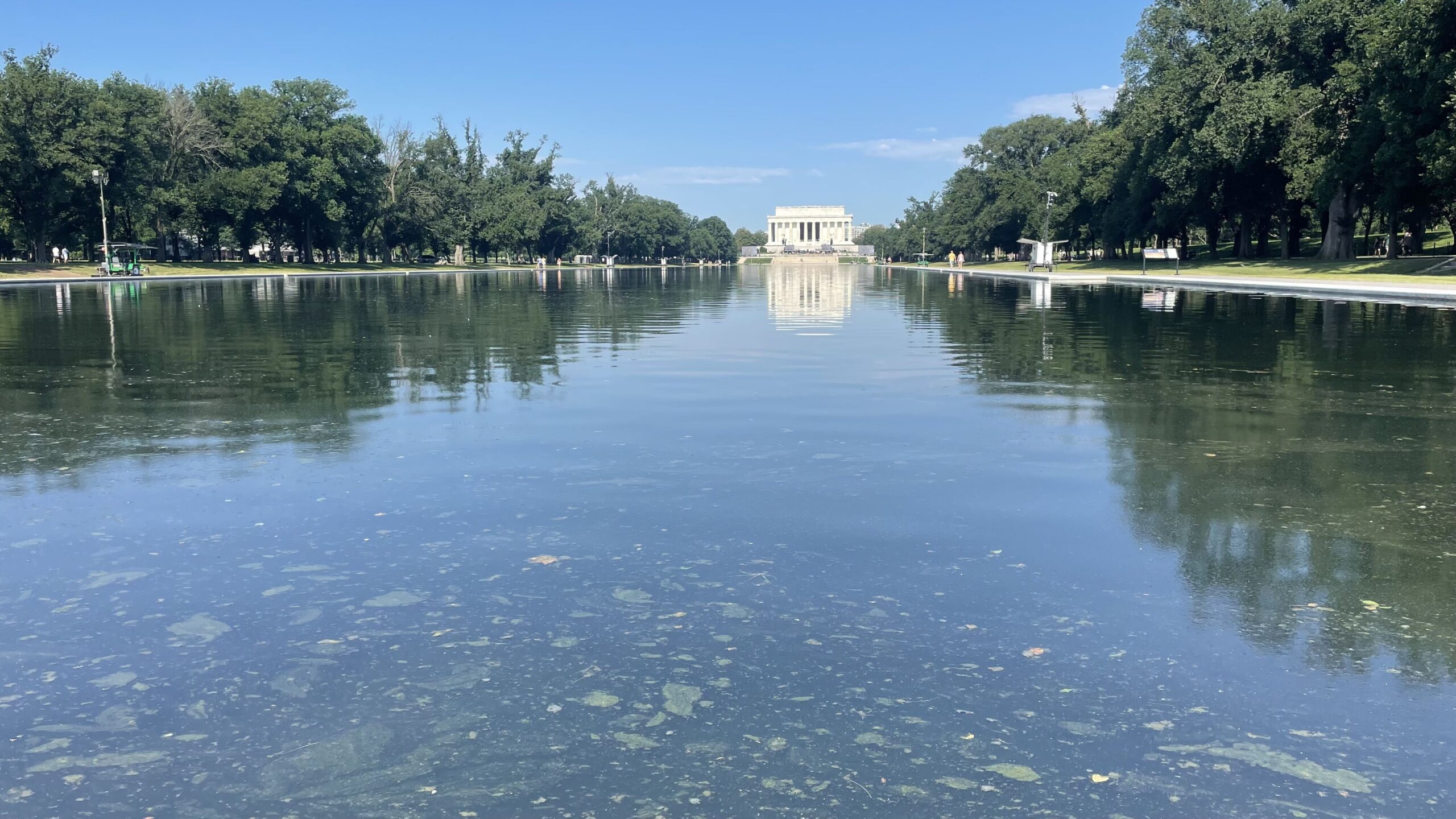 Algae resurfaces in reflecting pool after multimillion-dollar fixes