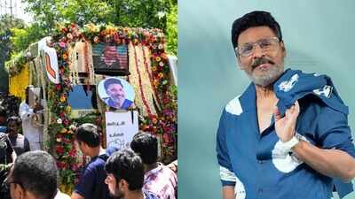 K Bhagyaraj cremated with state honours, fans gather in large numbers on the streets of Chennai to participate in his funeral procession |