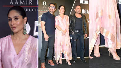 Kareena Kapoor Khan stuns in a Rs 40,000 Banarasi suit and heels worth Rs 1 lakh at Aamir Khan Productions’ 25-year celebrations – Details inside | Hindi Movie News