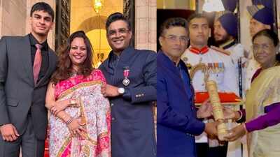 R Madhavan’s wife Sarita, son Vedaant express happiness as he gets honoured with a Padma Shri: ‘So proud of you’ – Pics inside | Hindi Movie News