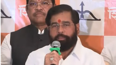 Split 2.0 official: Flanked by Eknath Shinde, six rebel Sena (UBT) MPs join Shiv Sena | India News