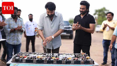 Dhanush and the team of ‘Om’ honour Mammootty for Padma Bhushan, celebration goes viral | Tamil Movie News