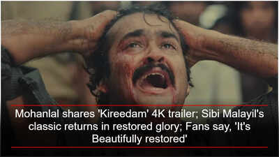 Mohanlal shares ‘Kireedam’ 4K trailer; Sibi Malayil’s classic returns in restored glory; Fans say, ‘It’s beautifully restored’ | Malayalam Movie News