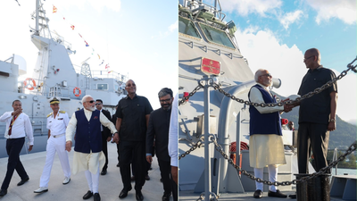 PM Modi hands over Made-in-India patrol vessel, to Seychelles for maritime security | India News