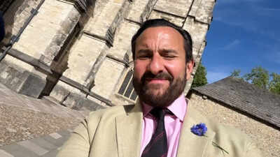 Saif Ali Khan pays tribute to father Tiger Pataudi at Winchester College, unveils plaque at the Hunter Tent Cricket pavilion – PICS |