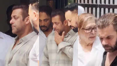 Kumod Raney Death News: An emotional Salman Khan controls his tears as he attends his friend Kumod Raney’s funeral, Helen, Arbaaz Khan, Sohail Khan also spotted – WATCH VIDEOS | Hindi Movie News