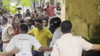 Watch: Eggs thrown at ex-Bengal minister Udayan Guha, latest TMC leader to face attack | India News