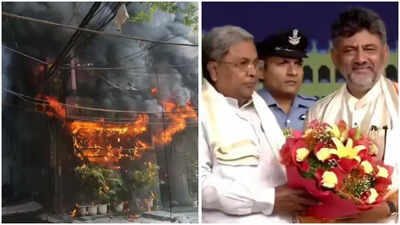 Delhi Hotel Fire: Evening news wrap: Delhi hotel fire kills 21, including 17 foreigners; DK Shivakumar takes oath as Karnataka CM & more | India News