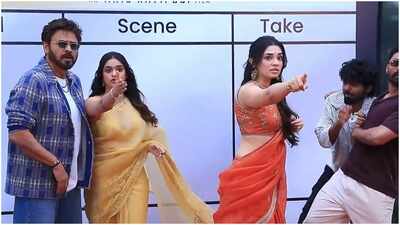 ‘VenkyAnil5’ launch promo ‘Kathi Lanti Idea’: Venkatesh, Kalyan Ram joins hilarious on-screen gag before shoot | Telugu Movie News