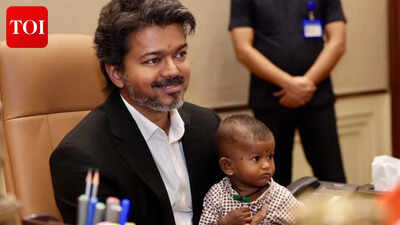 TN CM Vijay’s cutest moment of the day: ‘Jana Nayagan’ actor plays with Kirti Chakra awardee’s baby – Watch video | Tamil Movie News