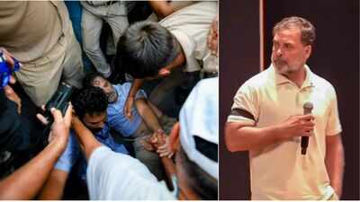 ‘Used to getting punched’: Rahul Gandhi says he is ‘ready to take many more’ after detention during NEET protest | India News