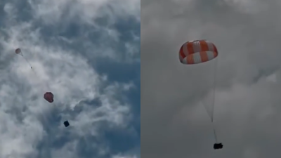 Isro successfully conducts key test on main parachutes for Gaganyaan crew module | India News