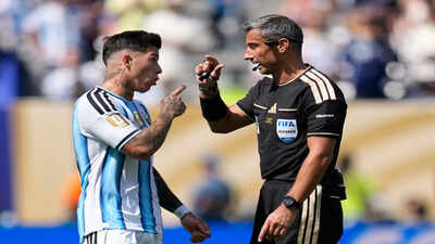 Enzo Fernandez reacts after red card in Argentina’s World Cup final loss to Spain | Football News