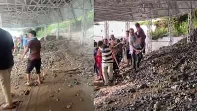 Landslide hits Vaishno Devi track at Himkoti; battery car service suspended | India News