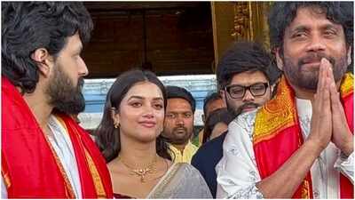 Akhil Akkineni visits Tirumala ahead of ‘Lenin’ release; Nagarjuna joins family for temple visit | Telugu Movie News