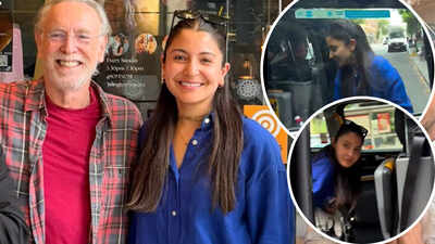 Anushka Sharma catches up with spiritual guru for brunch in London; zooms off in a taxi – WATCH |