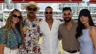 Anushka Sharma: Netizens wonder how did Anushka Sharma’s dress get longer in the picture posted by Shikhar Dhawan’s wife, also featuring Virat Kohli: ‘How in the world?’ | Hindi Movie News