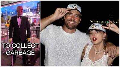 Artist earns $1,250 by selling cigarette butts, bottle caps and an AirPod collected outside Taylor Swift and Travis Kelce’s wedding; 50 collectibles sell out in 24 hours | English Movie News