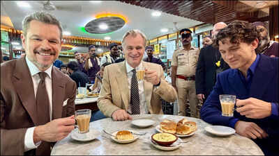 ‘Chai comes first’: Christopher Nolan, Tom Holland, and Matt Damon step out for tea ahead of ‘The Odyssey’ premiere |