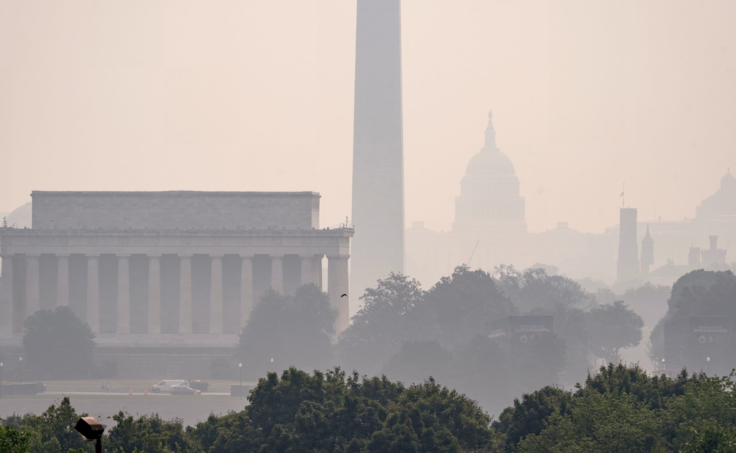 Trump blames Canada as wildfire smoke chokes US skies