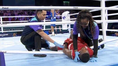 WATCH: Terrifying first-round knockout at CWG 2026 leaves boxer hanging through ropes | Commonwealth Games News