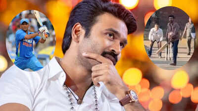 Dhanush enjoys a fun cricket session at the set; ‘OM’ actor’s Dhoni-style shots leave fans mesmerised | Tamil Movie News