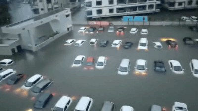 Watch: Gujarat rains trigger waist-deep flooding, vehicles go under | India News