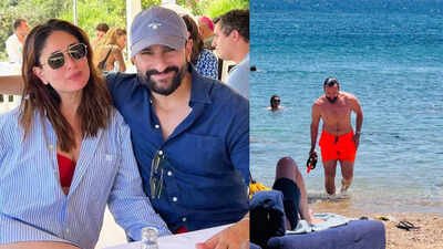 Kareena Kapoor Khan drops thirst trap PICS of Saif Ali Khan by the beach, calls him ‘hot husband’, netizens ask where are Taimur and Jeh |