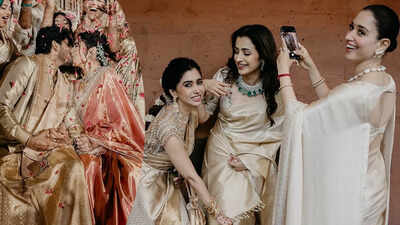 Trisha Krishnan, Tamannaah Bhatia, Anil Kapoor, and Chiranjeevi steal the spotlight in NEW UNSEEN photos from Avantika Sundar’s wedding |
