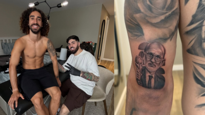 Cucurella fulfils bizarre World Cup promise by permanently tattooing De la Fuente’s face on his arm | Football News