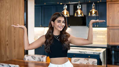 Pooja Hegde House: Inside Pooja Hegde’s Rs 45 crore Bandra home: A look at the ‘Jana Nayagan’ star’s 4,000 sq ft sea-facing abode with live-edge dining, and chic pastel interiors |