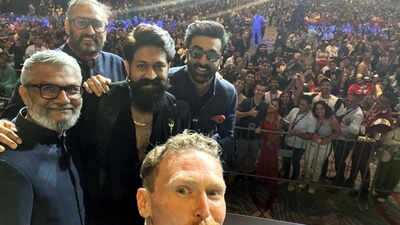 Ranbir Kapoor, Yash pose with ‘Ramayana’ director Nitesh Tiwari and Namit Malhotra at Comic-Con; team gears up for USD 40 million marketing campaign﻿ |