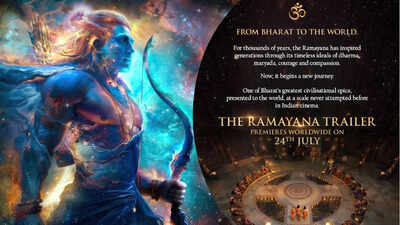 ‘Ramayana’ trailer to premiere worldwide on July 24; makers unveil global launch date for Ranbir Kapoor, Yash and Sai Pallavi starrer |