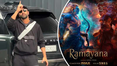 Bharat Mandapam Event: ‘Ramayana’ stars Ranbir Kapoor, Sai Pallavi, Sunny Deol and Kunal Kapoor SPOTTED at airport ahead of grand Bharat Mandapam event | Hindi Movie News