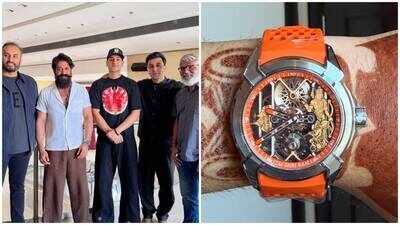 Rishab Rikhiram Sharma’s Rs 35.88 lakh Jacob & Co. Ram Janmabhoomi watch steals the spotlight as he poses with the Ramayana team | Hindi Movie News