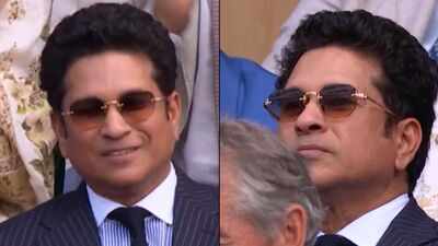 Watch: Sachin Tendulkar, hailed as ‘perhaps the greatest batsman of all time’, spotted at Wimbledon semi-final | Tennis News