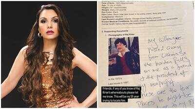 Salman Khan’s ex Somy Ali announces $5,000 reward in her 16-year search to find missing Bollywood actor Raj Kiran, reveals promise made to Rishi Kapoor |