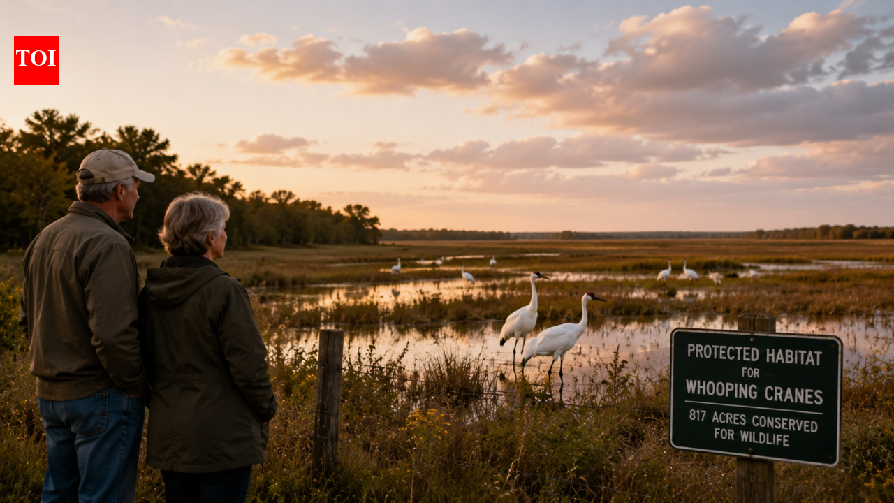 In 1999, a Texas couple bought 828 acres and discovered endangered whooping cranes, then protected 817 acres for the birds | World News